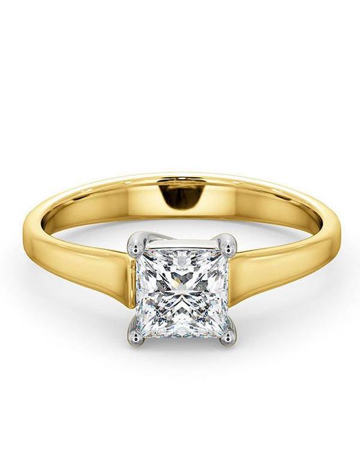 The Diamond Store Metallic Certified Lucy 18K Diamond Engagement Ring 0.75Ct-F-G/Vs