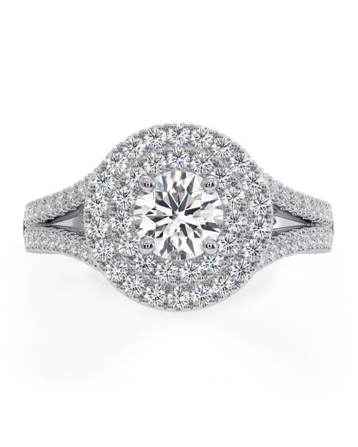 The Diamond Store Metallic Camilla Diamond Halo Engagement Ring