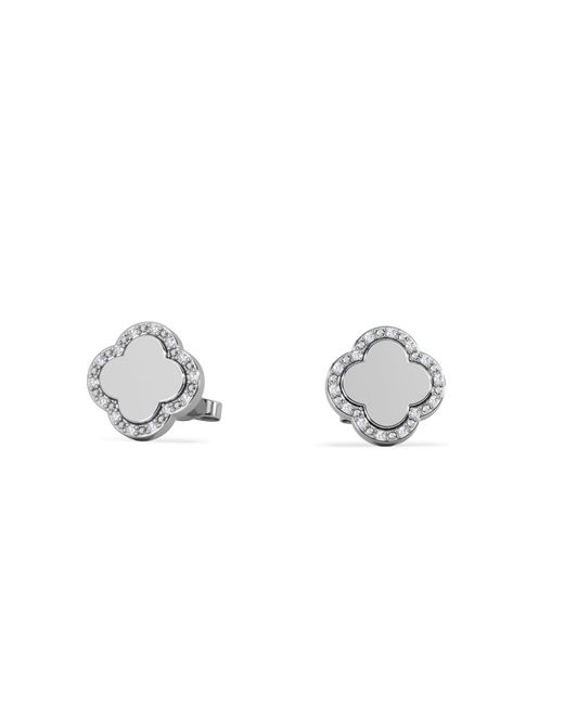 The Diamond Store Metallic Florence 0.08Ct Lab Diamond Halo Stud Earrings