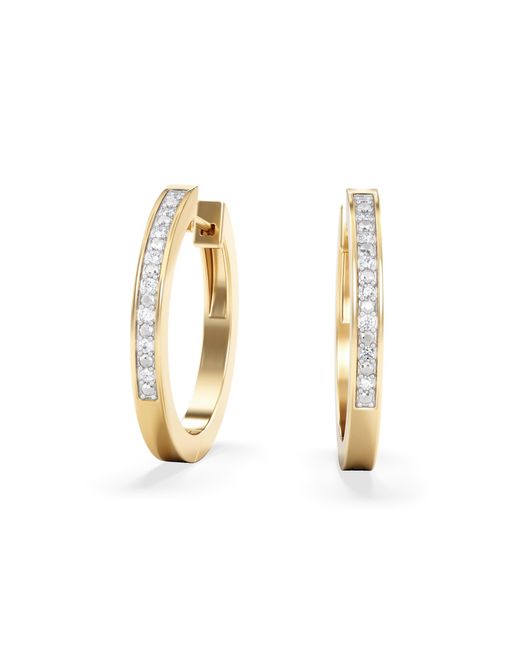 The Diamond Store White Lyra 0.16Ct Lab Diamond Hoop Earrings