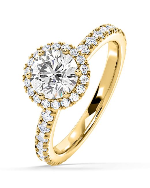 The Diamond Store Metallic Alessandra Lab Diamond Engagement Ring 18Kw 2.60Ct F/Vs1