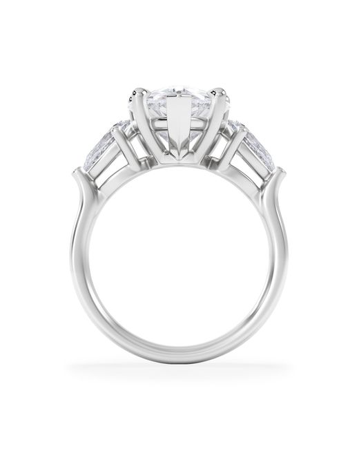 The Diamond Store Blue Adore 6.00Ct Pear Cut Lab Diamond 3 Stone Engagement Ring