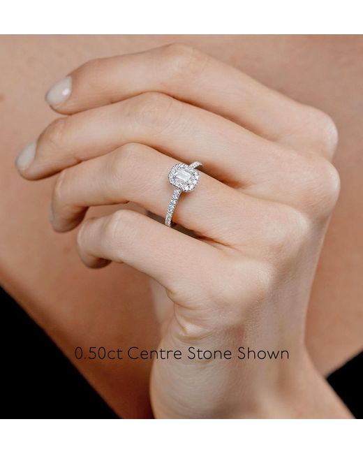 The Diamond Store Metallic Annabelle Gia Diamond Halo Engagement Ring