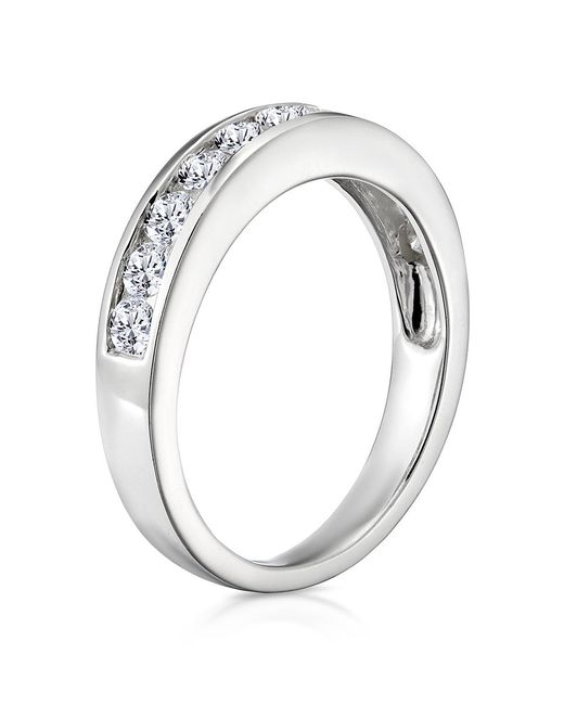 The Diamond Store Metallic Rae Half Eternity Ring 0.75Ct Lab Diamond 9K