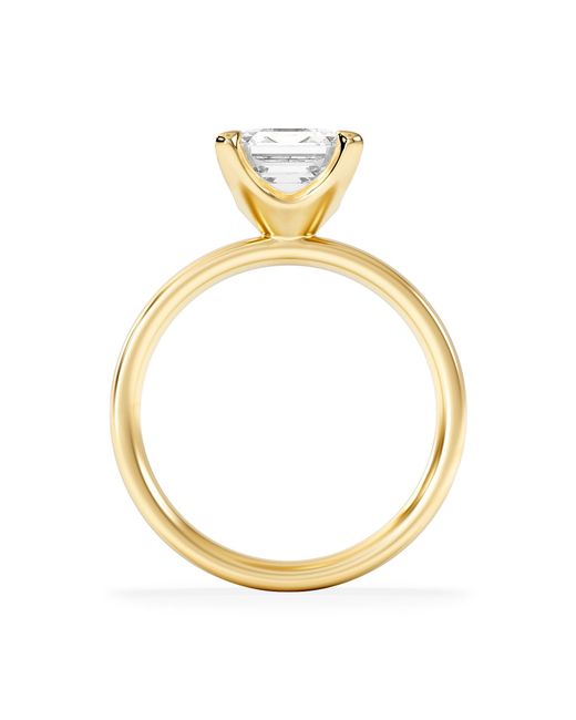 The Diamond Store Metallic Origin 2.00Ct Asscher Cut Lab Diamond Solitaire Engagement Ring