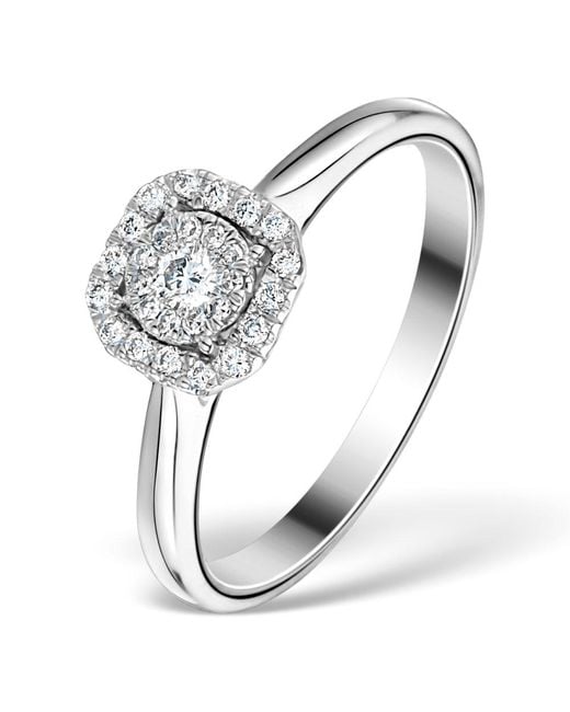 The Diamond Store Metallic 0.25Ct Lab Diamond Engagement Ring 9K Galileo