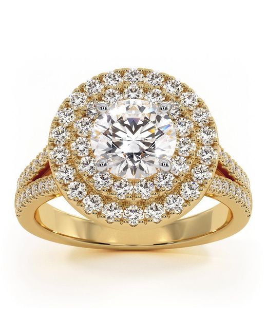 The Diamond Store Metallic Camilla Gia Diamond Halo Engagement Ring