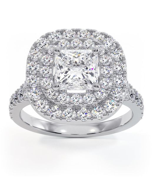 The Diamond Store Metallic Cleopatra Gia Diamond Halo Engagement Ring