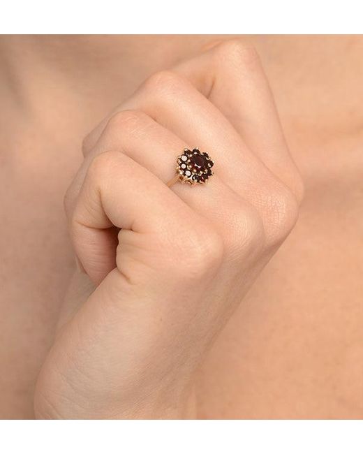 The Diamond Store Brown Garnet Ring 9K