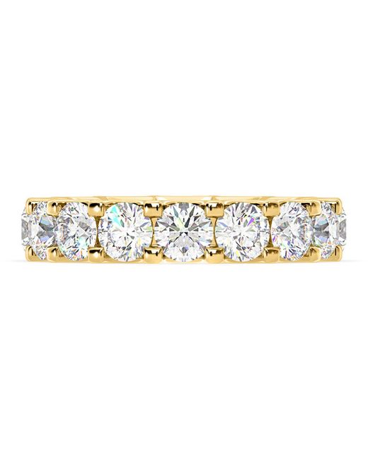 The Diamond Store Metallic Chloe Lab Diamond Eternity Ring 18K Claw Set 5.00Ct G/Vs