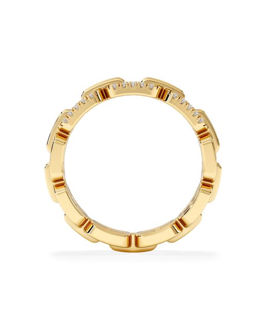 The Diamond Store Metallic Lab Diamond Chain Link Ring 0.14Ct