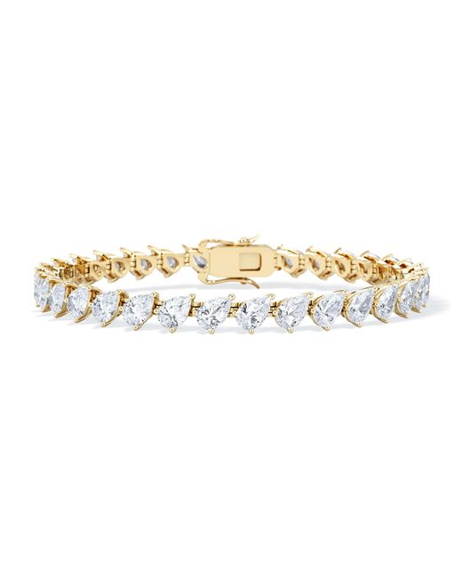 The Diamond Store Metallic Luxe 11.00Ct Lab Diamond Tennis Bracelet With Igi Certified Pear-Cut Diamonds