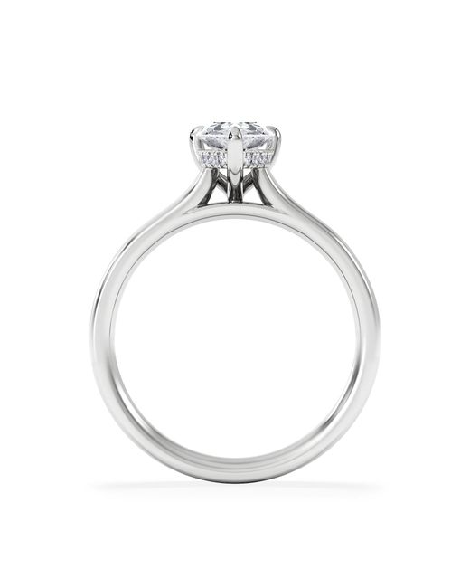 The Diamond Store White Amora Pear 1.07Ct Hidden Halo Lab Diamond Engagement Ring F/Vs Set