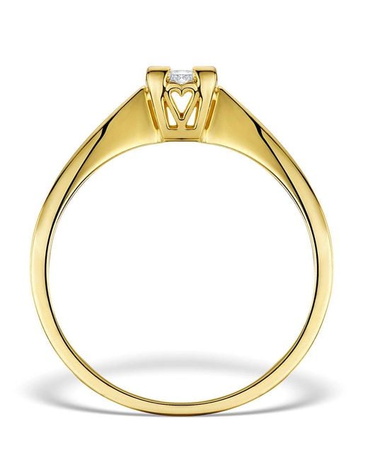 The Diamond Store Metallic Diamond 0.20Ct 18K Solitaire Ring