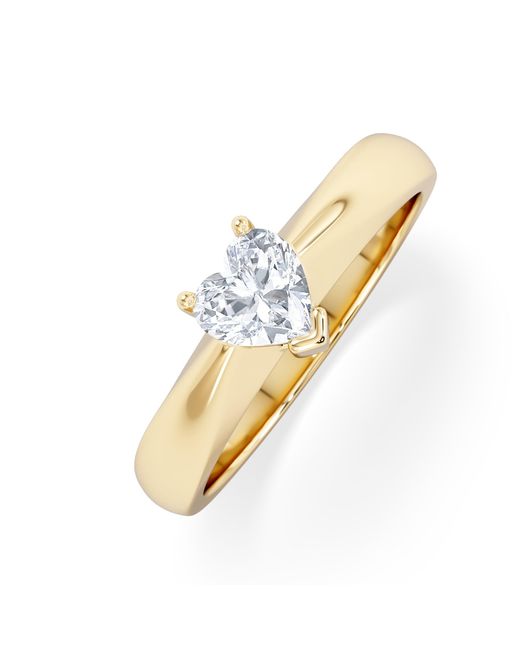 The Diamond Store Metallic Naomi Heart Cut Lab Diamond Engagement Ring 0.50Ct H/Si