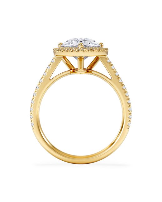 The Diamond Store Metallic Diana 3.60Ct Lab Diamond Pear Cut Engagement Ring