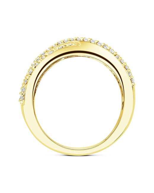 The Diamond Store Metallic Wide Ring 0.50Ct Diamond 9K