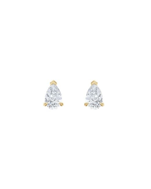 The Diamond Store Multicolor 1.00Ct Pear Cut Lab Diamond Stud Earrings