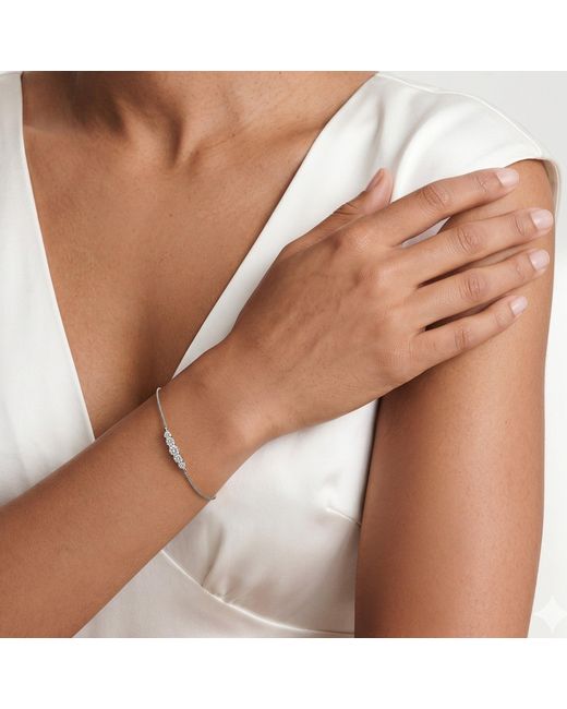 The Diamond Store White Legacy 0.50Ct Round Cut Lab Diamond Bracelet
