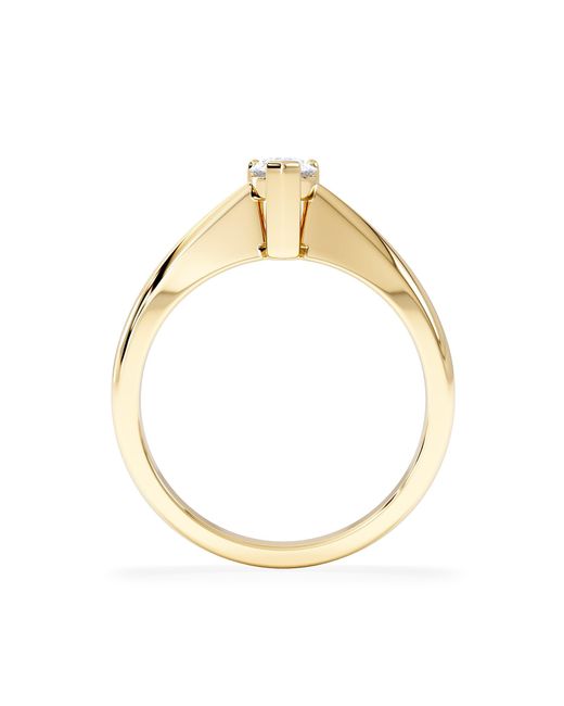 The Diamond Store Metallic Naomi Pear Cut Lab Diamond Engagement Ring 0.50Ct H/Si