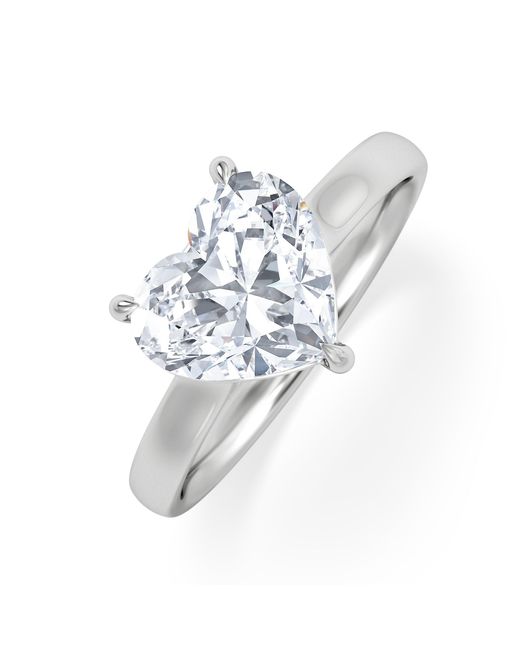 The Diamond Store White Amora Heart 2.00Ct Lab Diamond Engagement Ring F/Vs Set