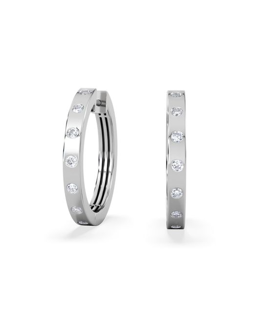 The Diamond Store White Élan 0.15Ct Lab Diamond Hoop Earrings