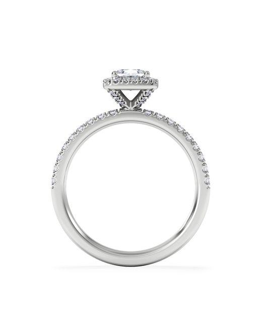 The Diamond Store White Beatrice Diamond Halo Engagement Ring