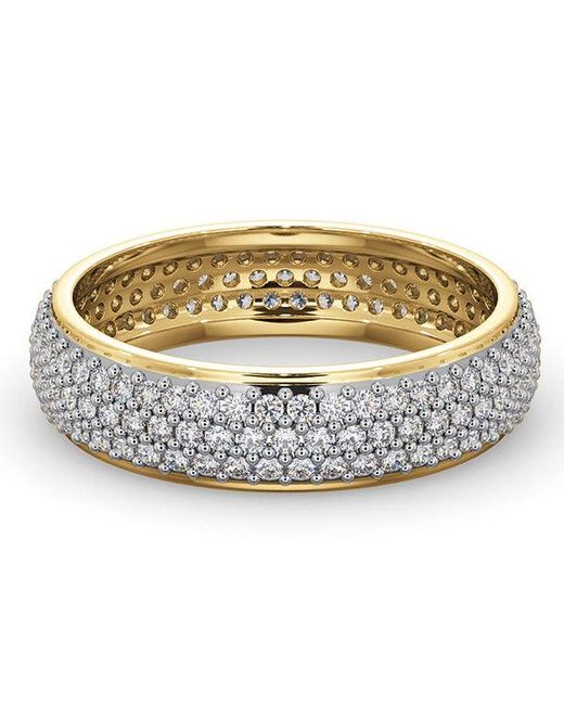The Diamond Store Metallic 1Ct H/Si Diamond 18K Full Band Ring Ihg55-322Jua for men