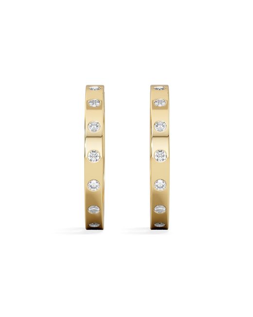 The Diamond Store Metallic Élan 0.15Ct Lab Diamond Hoop Earrings