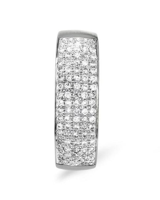The Diamond Store Metallic 18K Diamond Pave Ring 0.45Ct H/Si