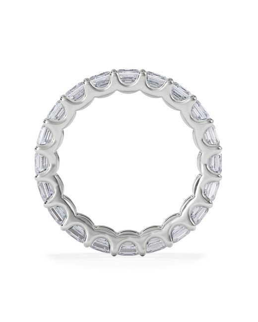 The Diamond Store White Elisa Diamond Eternity Ring Asscher Cut 4Ct Vvs Size J-N