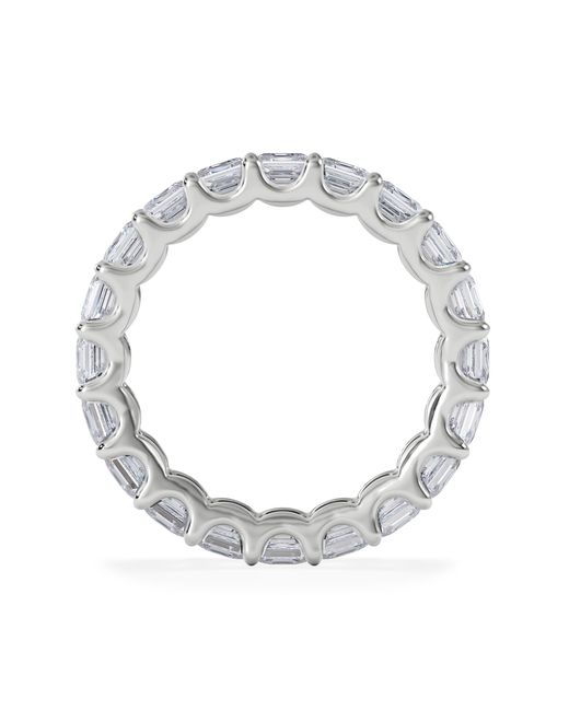 The Diamond Store White Elisa Diamond Eternity Ring Asscher Cut 3.2Ct Vvs Size H-I