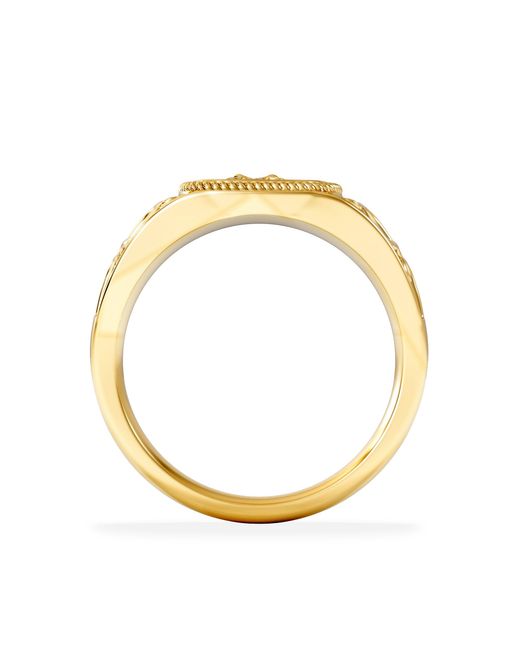 The Diamond Store Metallic Gemini Zodiac 0.01Ct Lab Diamond Signet Ring