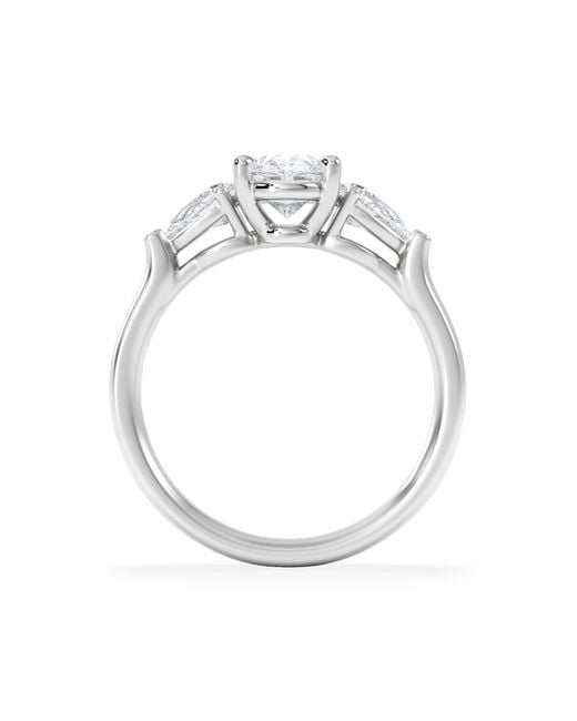 The Diamond Store White Adore 1.50Ct Oval Cut Lab Diamond 3 Stone Engagement Ring
