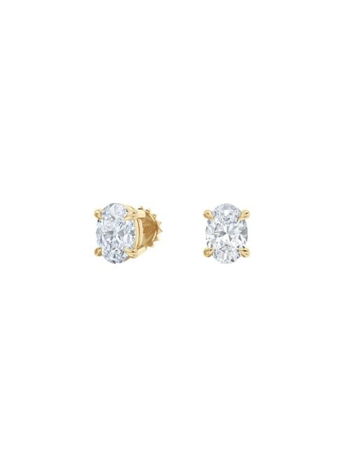 The Diamond Store Metallic 1.00Ct Oval Cut Lab Diamond Stud Earrings