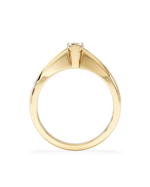 The Diamond Store Metallic Naomi Pear Cut Lab Diamond Engagement Ring 0.33Ct H/Si