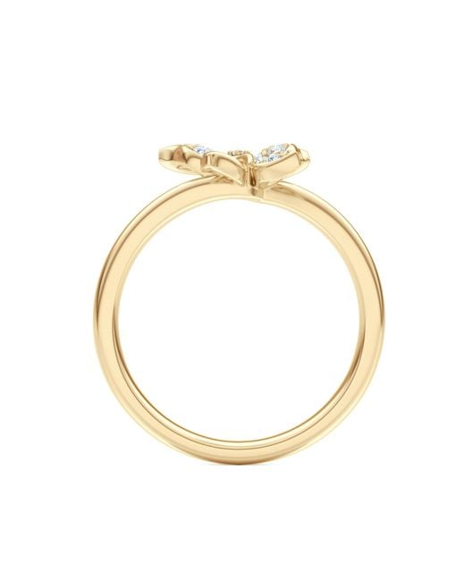 The Diamond Store Metallic Papillon 0.19Ct Lab Diamond Ring