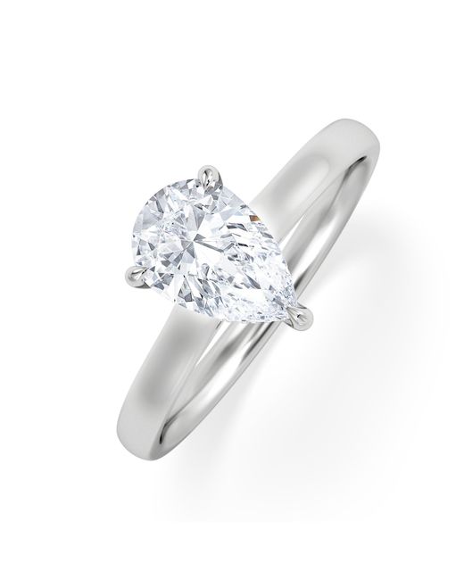 The Diamond Store White Amora Pear 1.07Ct Hidden Halo Lab Diamond Engagement Ring F/Vs Set