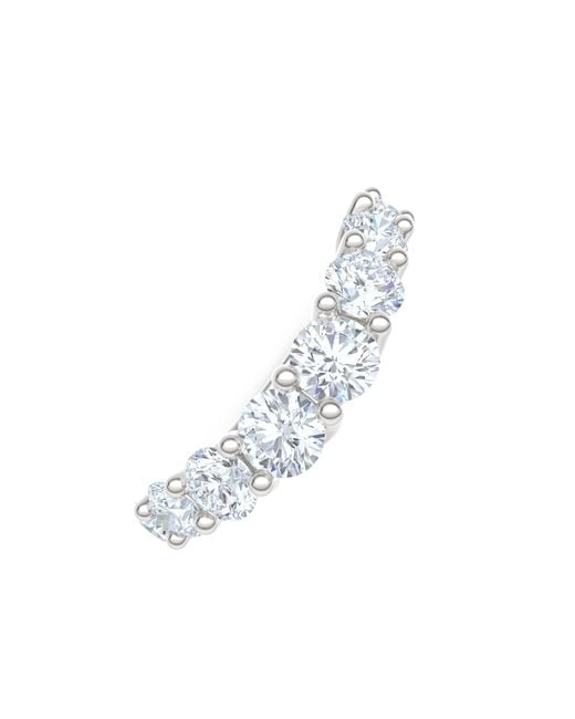 The Diamond Store White Legacy 1.73Ct Round Cut Lab Diamond Half Eternity Ring