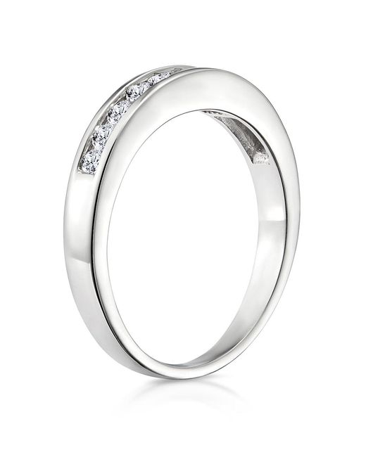 The Diamond Store Metallic Rae 0.50Ct Diamond Half Eternity Ring 9K