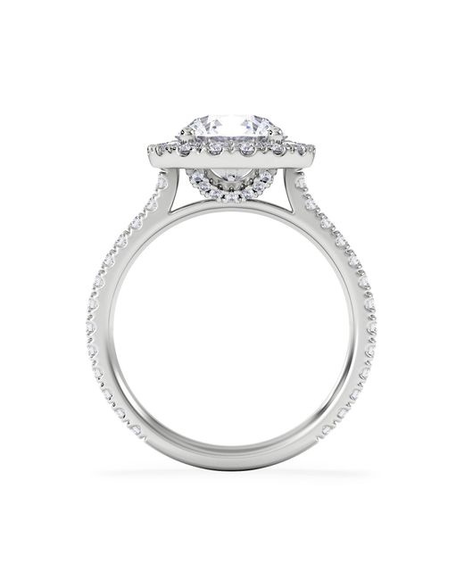 The Diamond Store White 2.80Ct Reina Lab Diamond Halo Engagement Ring
