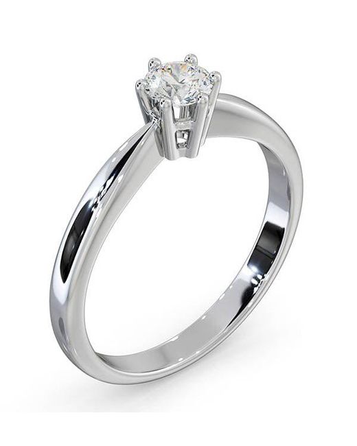 The Diamond Store Metallic Engagement Ring High Set Chloe 0.33Ct Lab Diamond H/Si