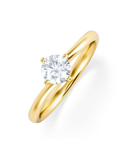 The Diamond Store Metallic Certified Lily 18K Diamond Engagement Ring 0.50Ct