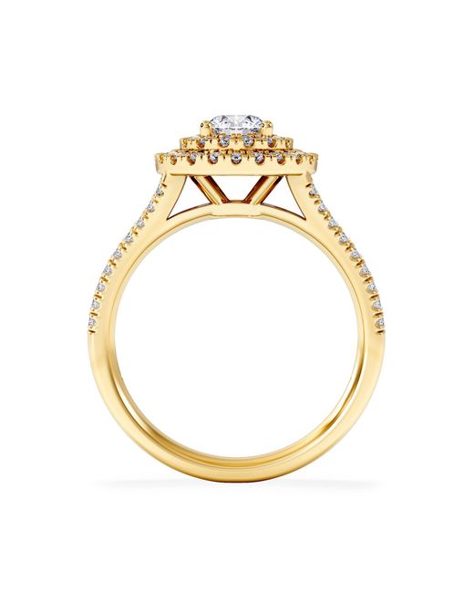 The Diamond Store Metallic Camilla Diamond Halo Engagement Ring