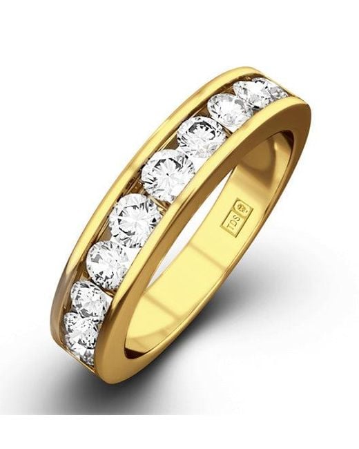 The Diamond Store Metallic Rae 18K Diamond Half Band Eternity Ring 1.00Ct H/Si