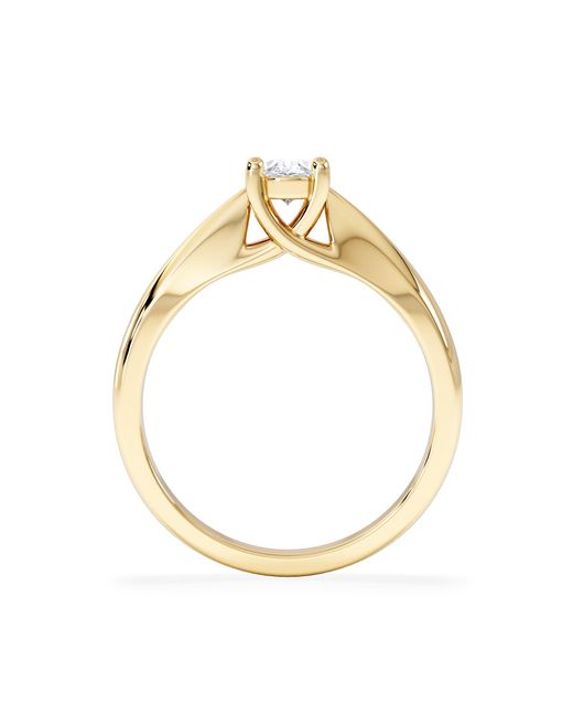 The Diamond Store Metallic Naomi Oval Cut Lab Diamond Engagement Ring 0.50Ct H/Si