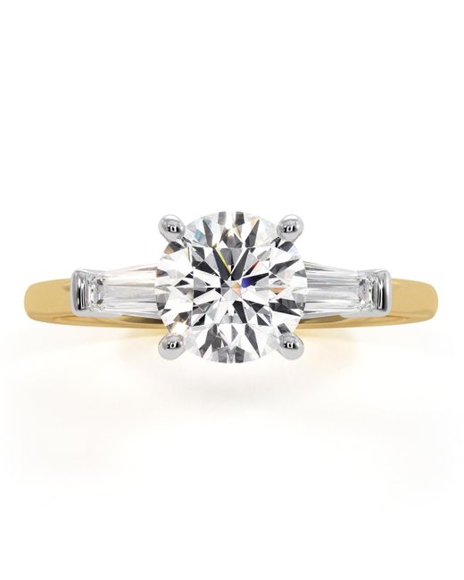 The Diamond Store Metallic Isadora Gia Diamond Engagement Ring 18Ky 1.25Ct G/Vs2