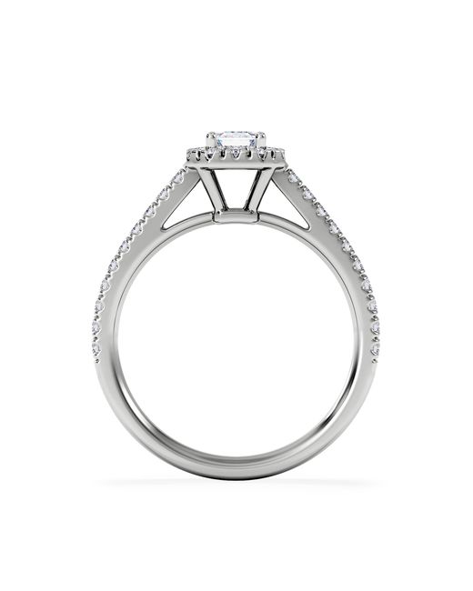 The Diamond Store White Annabelle Lab Diamond Halo Engagement Ring