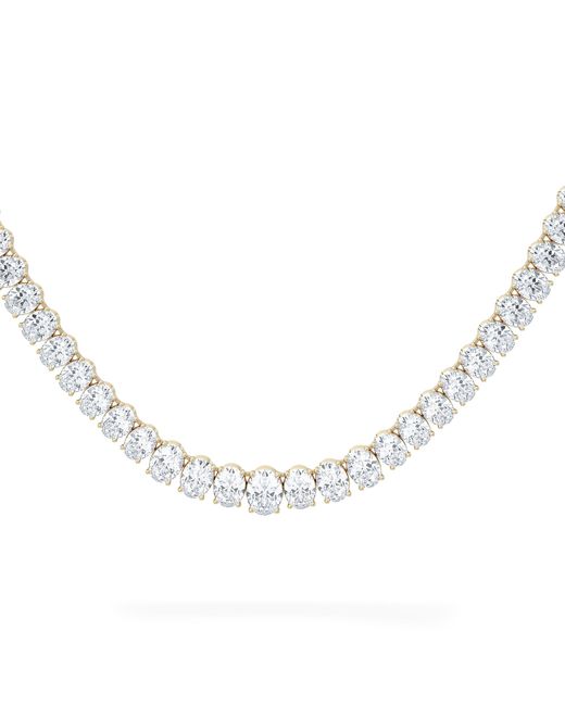 The Diamond Store Metallic Luxe 33.00Ct Lab Diamond Necklace With Igi Certified Oval-Cut Diamonds