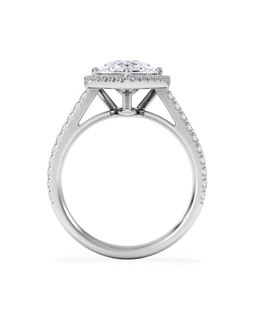 The Diamond Store White Diana 3.60Ct Lab Diamond Pear Cut Engagement Ring
